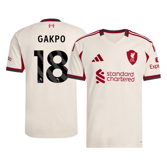 Męska Koszulka Wyjazdowa Liverpool GAKPO #18 2025/26