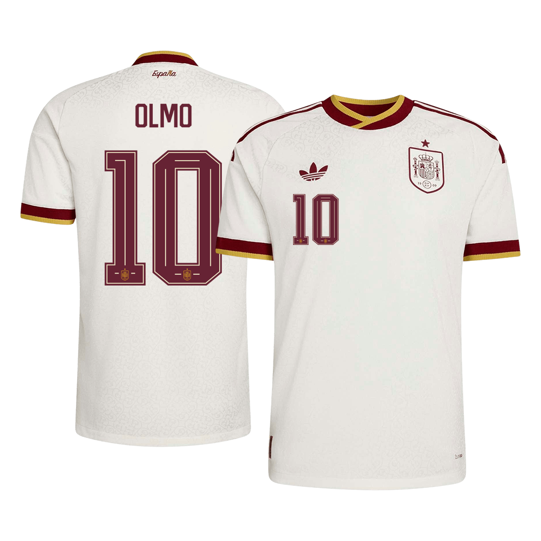 Męska koszulka Hiszpanii wyjazdowa OLMO #10 wersja zawodnicza - Mundial 2026