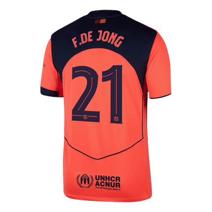 Męska Koszulka Trzecia Wyjazdowa Barcelona F.DE JONG #21 2025/26 - UCL - Topowe Koszulki Pilkarskie Sklep Internetowy
