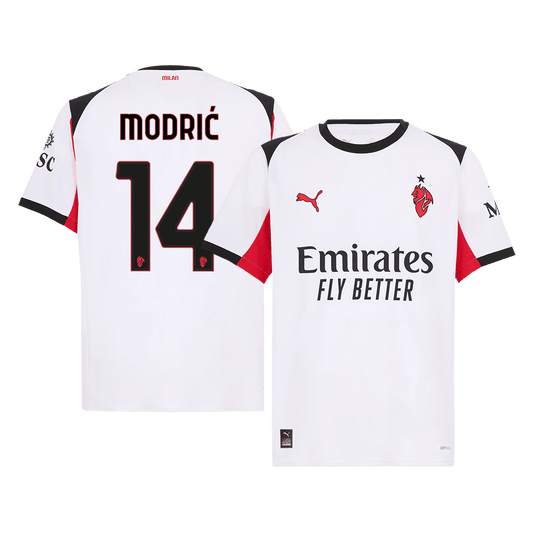 Męska Koszulka Wyjazdowa AC Milan MODRIĆ #14 2025/26 - Topowe Koszulki Pilkarskie Sklep Internetowy