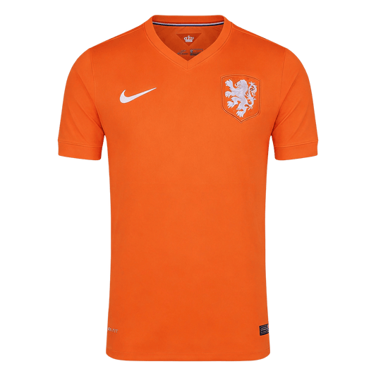 Męska koszulka Holandii domowa Retro - Mundial 2014