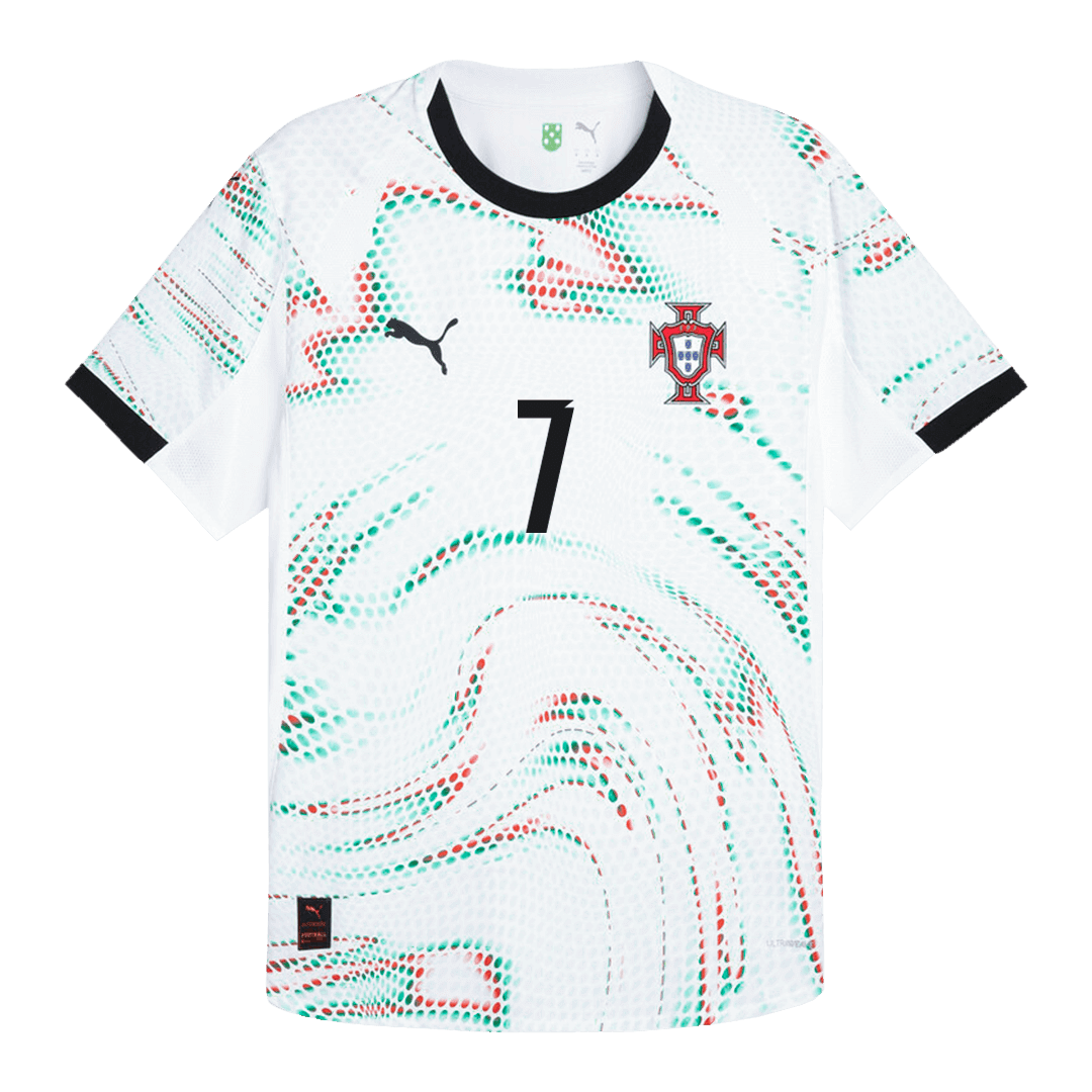 Męska Koszulka Wyjazdowa Portugalia RONALDO #7 Wersja Piłkarska 2025 - Topowe Koszulki Pilkarskie Sklep Internetowy