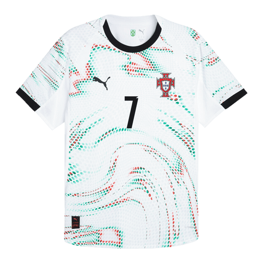 Męska Koszulka Wyjazdowa Portugalia RONALDO #7 Wersja Piłkarska 2025 - Topowe Koszulki Pilkarskie Sklep Internetowy