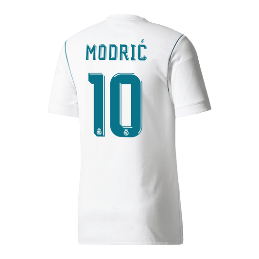 Męska Koszulka Retro Domowa Real Madryt MODRIĆ #10 2017/18 - Topowe Koszulki Pilkarskie Sklep Internetowy