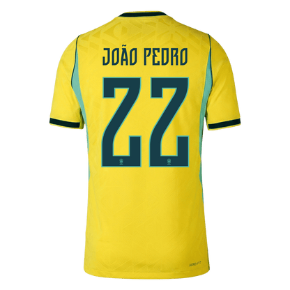 Męska koszulka Brazylii domowa JOÃO PEDRO #22 wersja zawodnicza - Mundial 2026