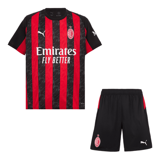 Męski Zestaw Domowy AC Milan (Koszulka+Spodenki) 2025/26 - Topowe Koszulki Pilkarskie Sklep Internetowy