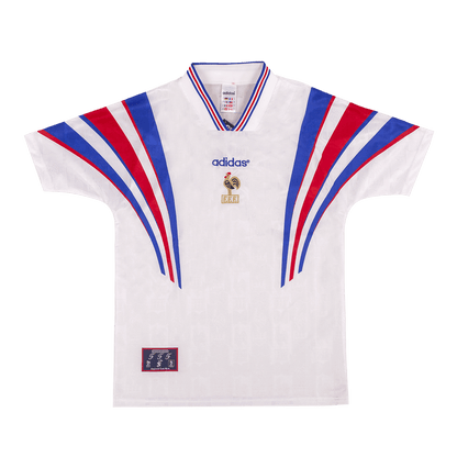 Męska Koszulka Retro Wyjazdowa France 1996 - Topowe Koszulki Pilkarskie Sklep Internetowy