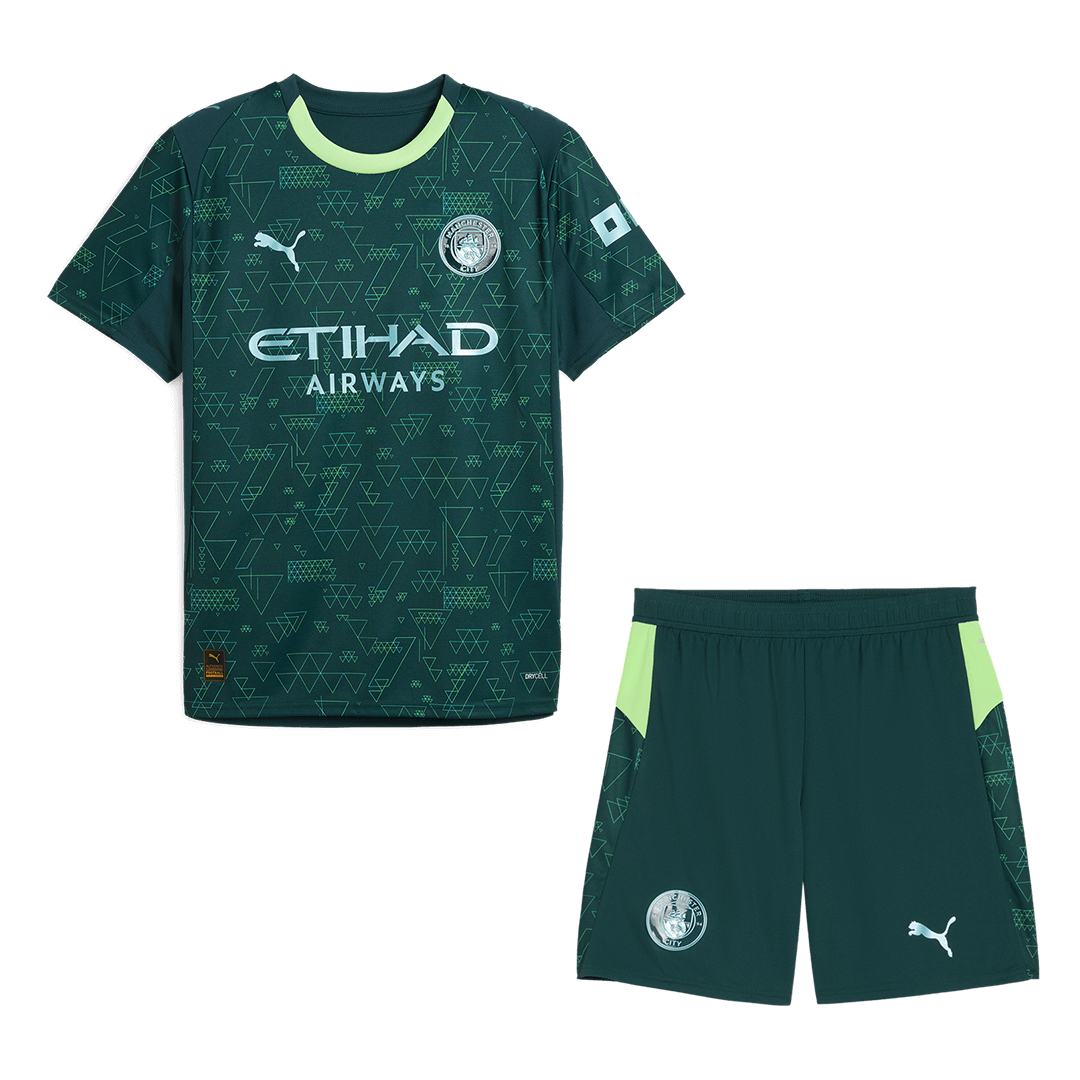 Męski Zestaw Czwarta Wyjazdowa Manchester City (Koszulka+Spodenki) 2025/26