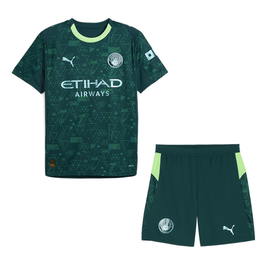 Męski Zestaw Czwarta Wyjazdowa Manchester City (Koszulka+Spodenki) 2025/26