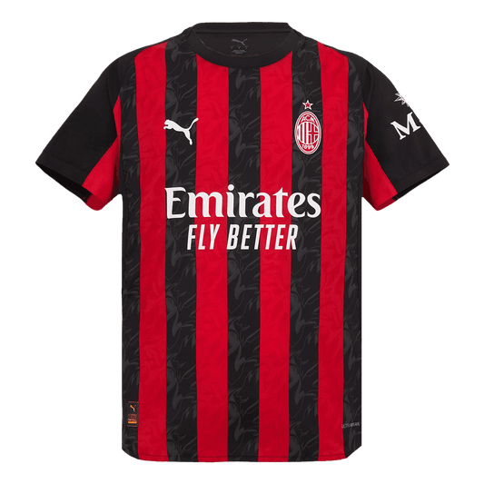 Męska Koszulka Domowa AC Milan Wersja Piłkarska 2025/26 - Slim Fit - Topowe Koszulki Pilkarskie Sklep Internetowy