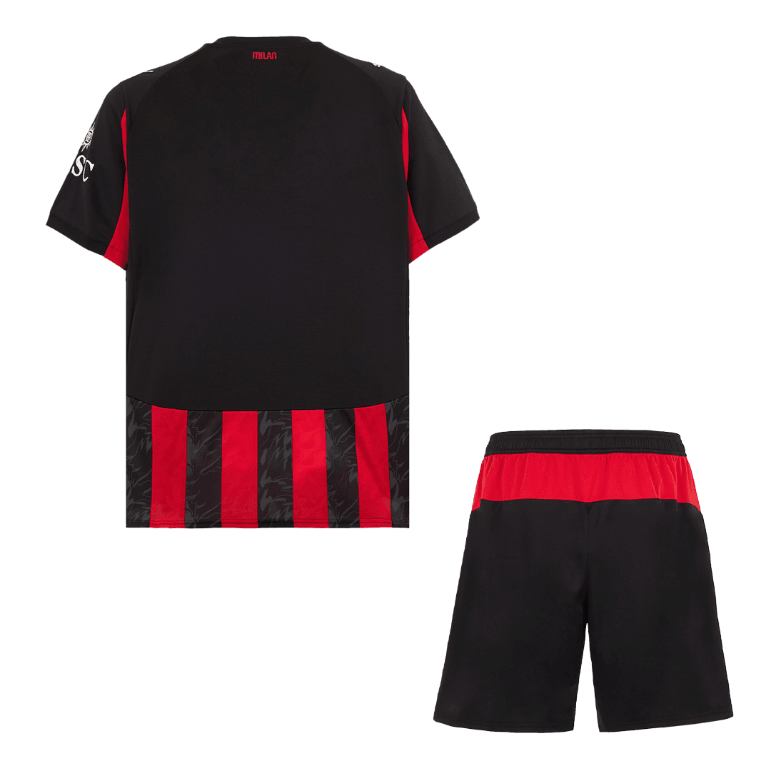 Męski Zestaw Domowy AC Milan (Koszulka+Spodenki) 2025/26 - Topowe Koszulki Pilkarskie Sklep Internetowy