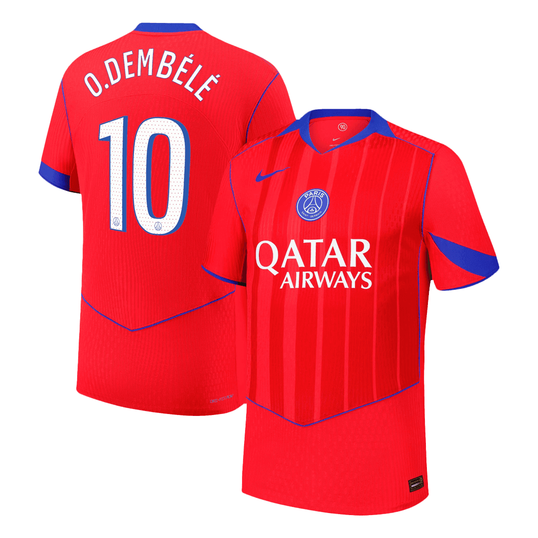 Męska Koszulka Trzecia Wyjazdowa PSG O.DEMBÉLÉ #10 Wersja Piłkarska 2025/26 - Slim Fit - Topowe Koszulki Pilkarskie Sklep Internetowy