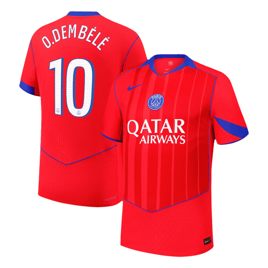 Męska Koszulka Trzecia Wyjazdowa PSG O.DEMBÉLÉ #10 Wersja Piłkarska 2025/26 - Slim Fit - Topowe Koszulki Pilkarskie Sklep Internetowy