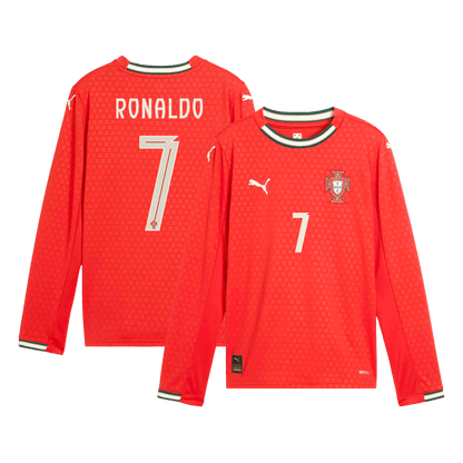 Męska Koszulka Domowa Portugalia RONALDO #7 Długi Rękaw 2025 - Topowe Koszulki Pilkarskie Sklep Internetowy