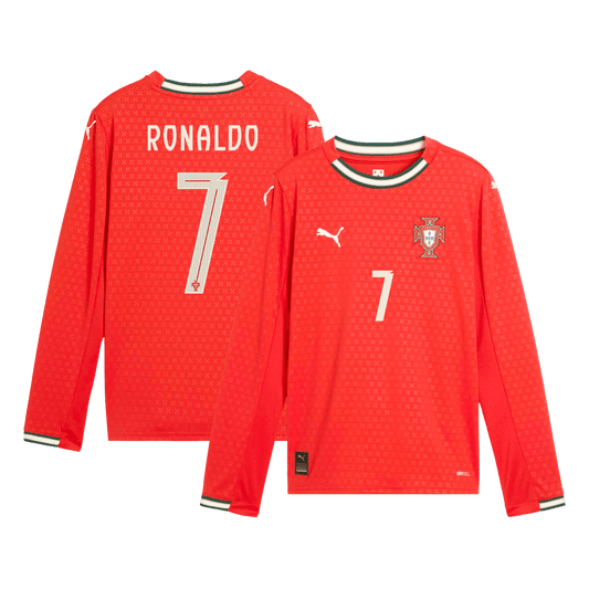 Męska Koszulka Domowa Portugalia RONALDO #7 Długi Rękaw 2025 - Topowe Koszulki Pilkarskie Sklep Internetowy