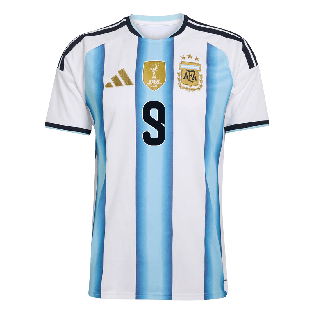 Męska Koszulka Domowa Argentina J.ÁLVAREZ #9 World Cup 2026