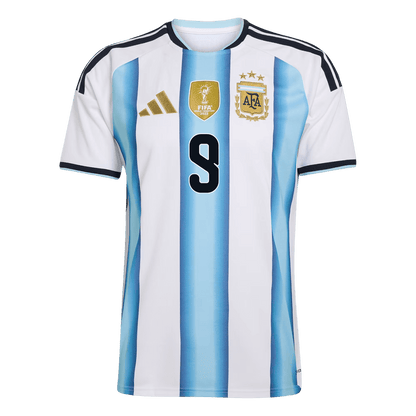 Męska Koszulka Domowa Argentina J.ÁLVAREZ #9 World Cup 2026