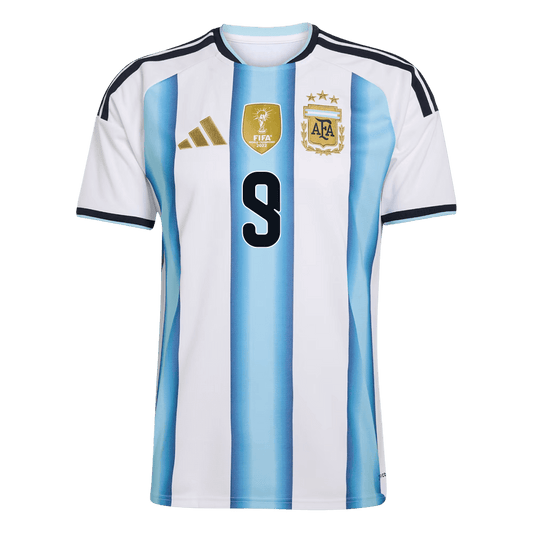 Męska Koszulka Domowa Argentina J.ÁLVAREZ #9 World Cup 2026