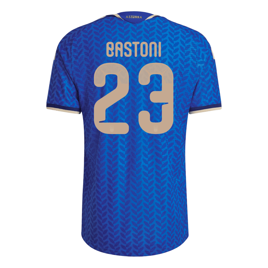Męska Koszulka Domowa Italy BASTONI #23 Wersja Piłkarska World Cup 2026 - Slim Fit