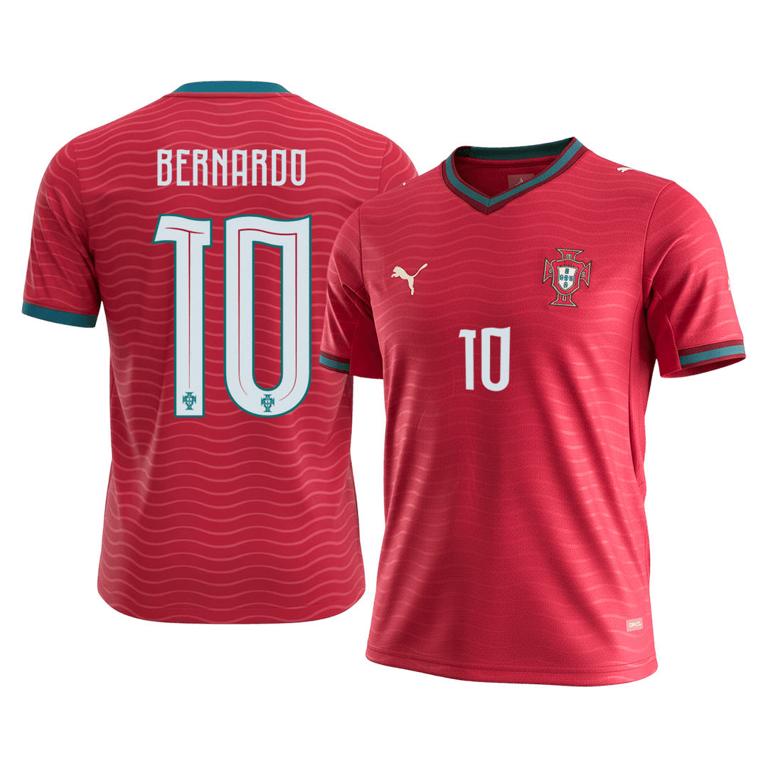 Męska koszulka Portugalii domowa BERNARDO #10 – Mundial 2026 [PREMIUM]