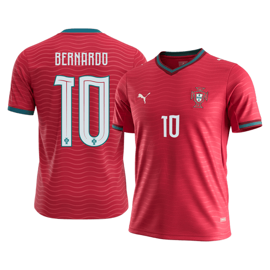 Męska koszulka Portugalii domowa BERNARDO #10 – Mundial 2026 [PREMIUM]