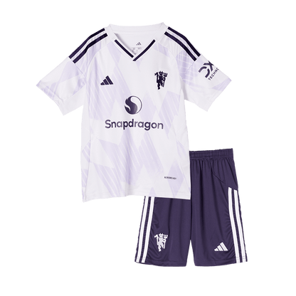 Dziecięcy Zestaw Wyjazdowa Manchester United (Koszulka+Spodenki) 2025/26