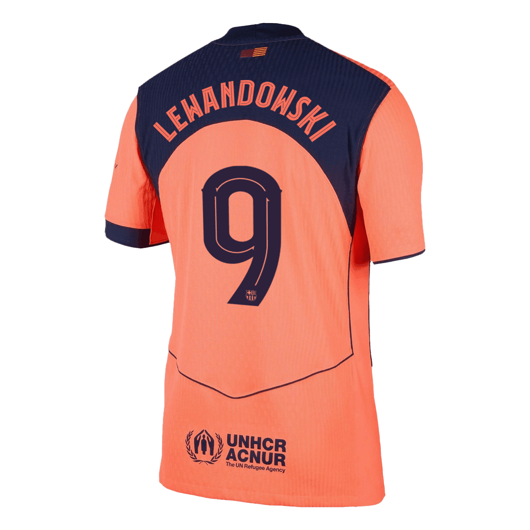 Męska Koszulka Trzecia Wyjazdowa Barcelona LEWANDOWSKI #9 Wersja Piłkarska 2025/26 - Slim Fit - Topowe Koszulki Pilkarskie Sklep Internetowy