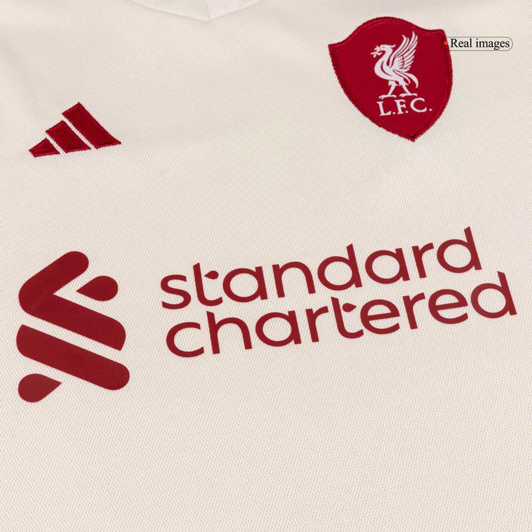 Dziecięcy Zestaw Wyjazdowa Liverpool (Koszulka + Spodenki + Skarpety) 2025/26 - Topowe Koszulki Pilkarskie Sklep Internetowy