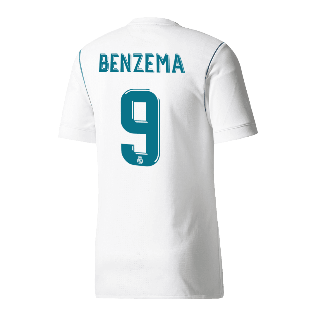 Męska Koszulka Retro Domowa Real Madryt BENZEMA #9 2017/18 - Topowe Koszulki Pilkarskie Sklep Internetowy