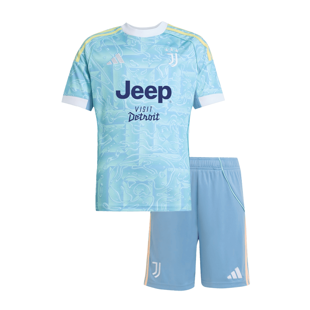 Dziecięcy Zestaw Wyjazdowa Juventus (Koszulka+Spodenki) 2025/26