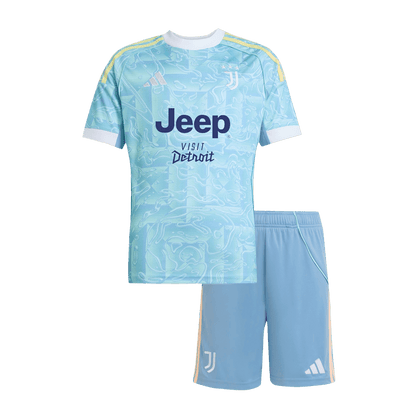 Dziecięcy Zestaw Wyjazdowa Juventus (Koszulka+Spodenki) 2025/26