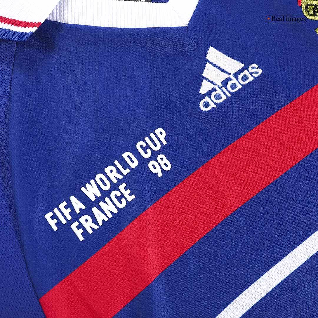 Męska Koszulka Retro Domowa France ZIDANE #10 1998 - World Cup - Topowe Koszulki Pilkarskie Sklep Internetowy