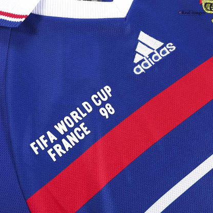 Męska Koszulka Retro Domowa France ZIDANE #10 1998 - World Cup - Topowe Koszulki Pilkarskie Sklep Internetowy