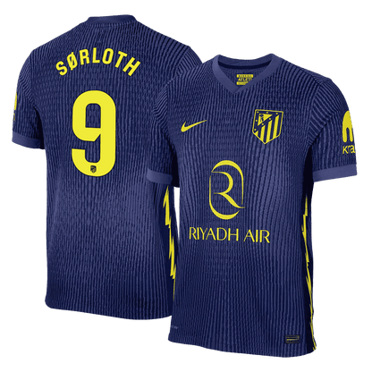Męska Koszulka Wyjazdowa Atletico Madrid SØRLOTH #9 Wersja Piłkarska 2025/26 - Slim Fit