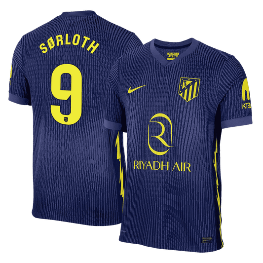 Męska Koszulka Wyjazdowa Atletico Madrid SØRLOTH #9 Wersja Piłkarska 2025/26 - Slim Fit