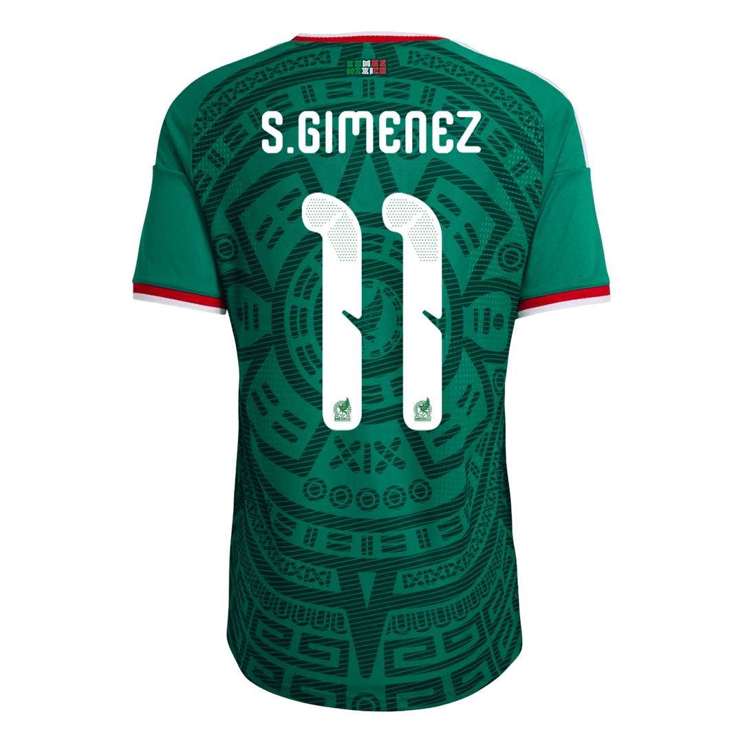Męska Koszulka Domowa Mexico S.GIMENEZ #11 Wersja Piłkarska World Cup 2026 - Slim Fit