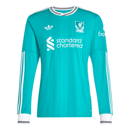 Męska Koszulka Trzecia Wyjazdowa Liverpool 2025/26 z Długim Rękawem
