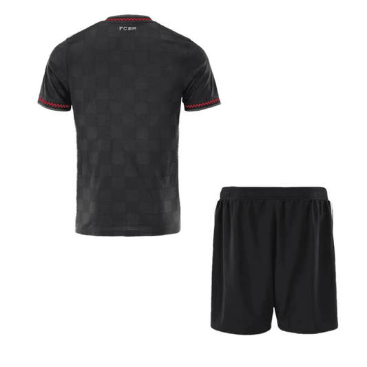 Męski Zestaw Trzecia Wyjazdowa Bayern Munich Wersja Piłkarska (Koszulka+Spodenki) 2025/26 - Slim Fit - Topowe Koszulki Pilkarskie Sklep Internetowy