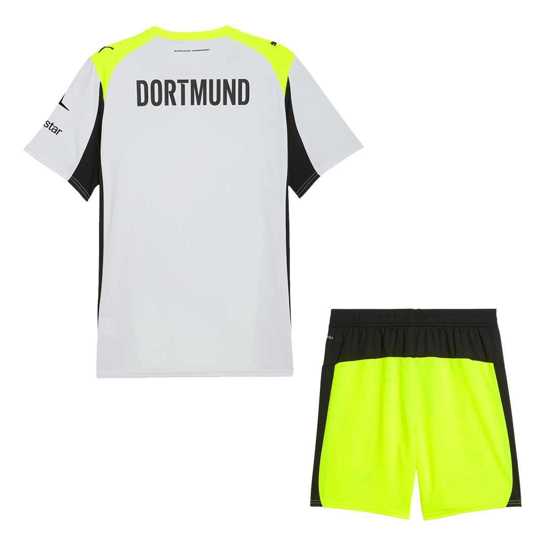 Męski Zestaw Wyjazdowa Borussia Dortmund (Koszulka+Spodenki) 2025/26
