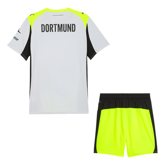 Męski Zestaw Wyjazdowa Borussia Dortmund (Koszulka+Spodenki) 2025/26