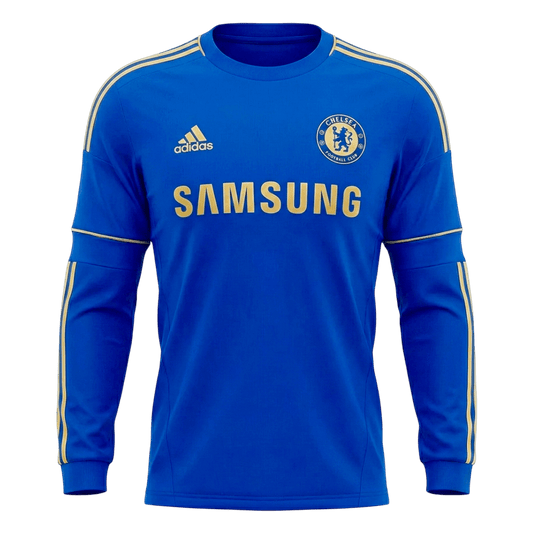 Męska Koszulka Retro Domowa Chelsea 2012/13 z Długim Rękawem