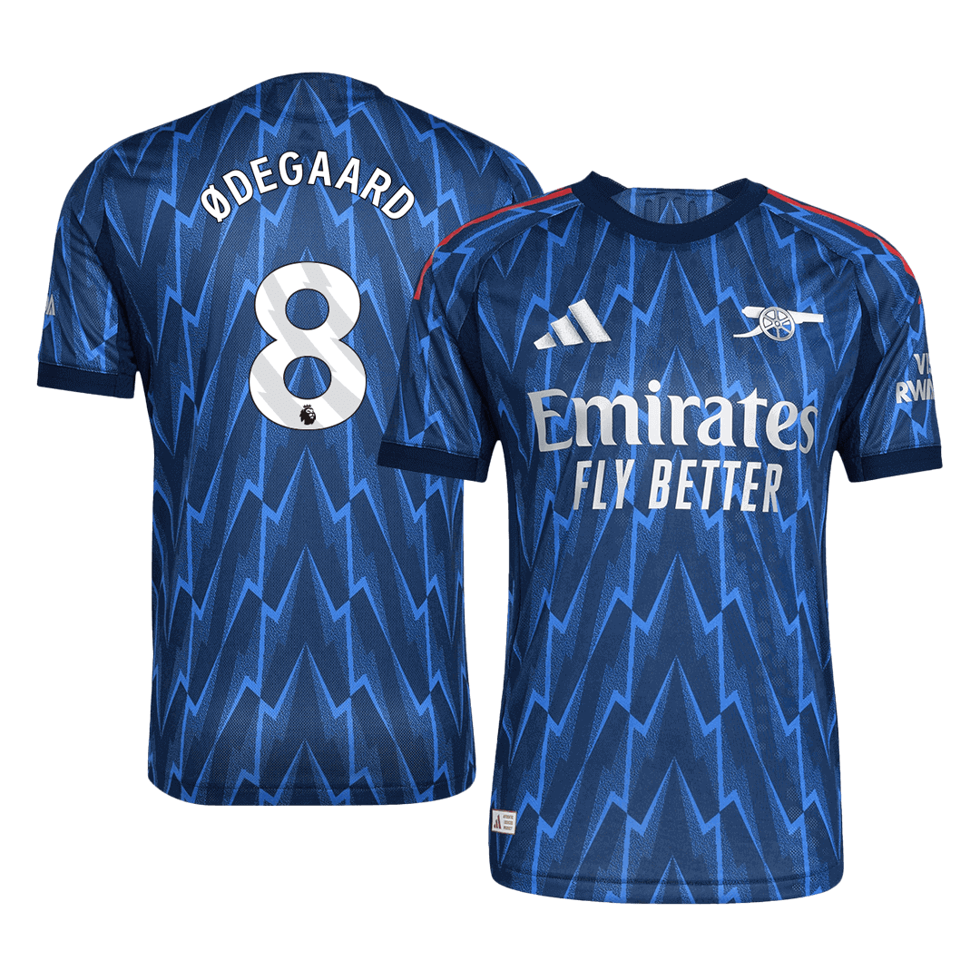 Męska Koszulka Wyjazdowa Arsenal ØDEGAARD #8 Wersja Piłkarska 2025/26 - Slim Fit