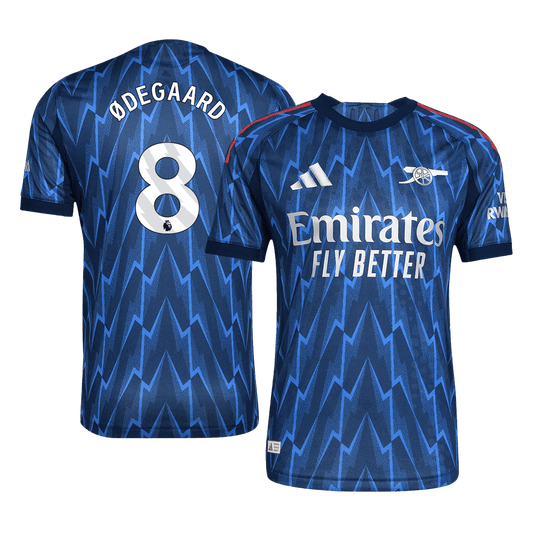 Męska Koszulka Wyjazdowa Arsenal ØDEGAARD #8 Wersja Piłkarska 2025/26 - Slim Fit