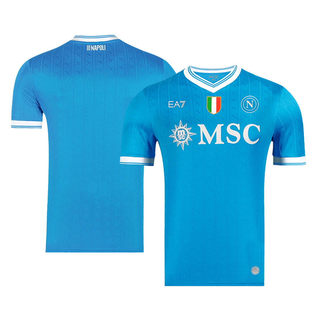Męska Koszulka Domowa Napoli Wersja Piłkarska 2025/26 - Slim Fit