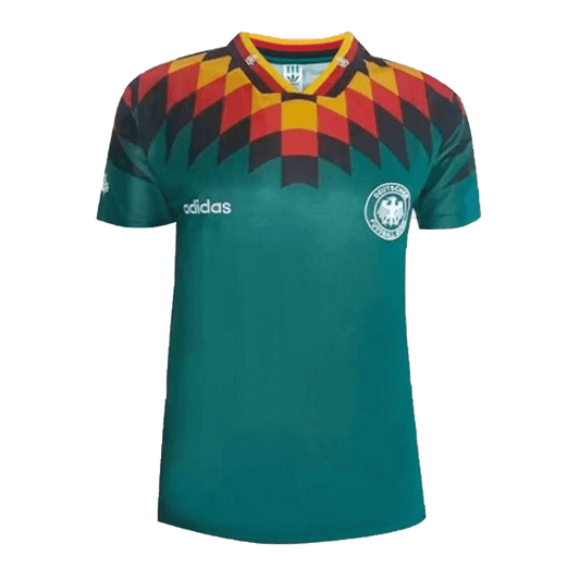 Męska koszulka piłkarska Germany Retro Away Green z 1994 roku - Topowe Koszulki Pilkarskie Sklep Internetowy