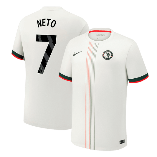 Męska Koszulka Wyjazdowa Chelsea NETO #7 2025/26 - Topowe Koszulki Pilkarskie Sklep Internetowy