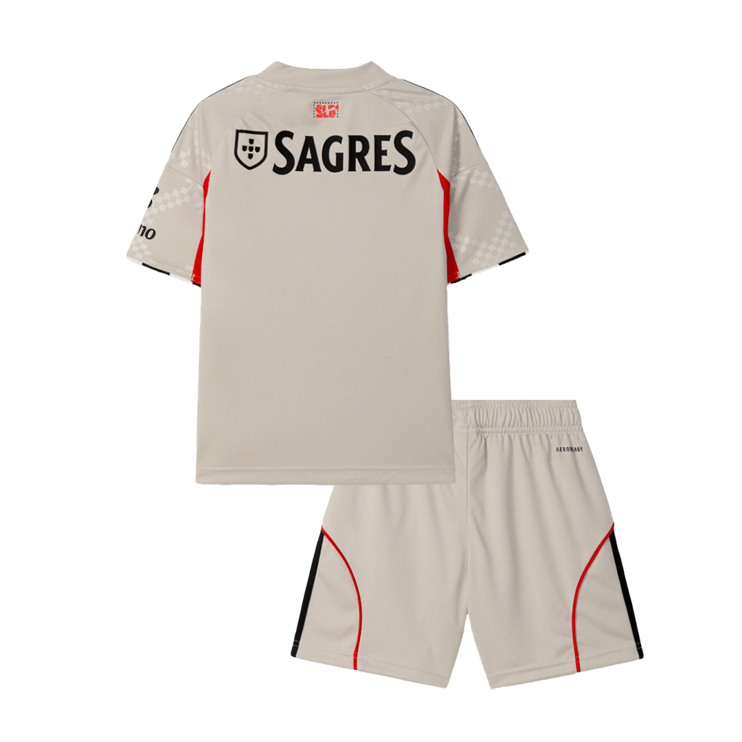 Dziecięcy Zestaw Wyjazdowa Benfica (Koszulka+Spodenki) 2025/26
