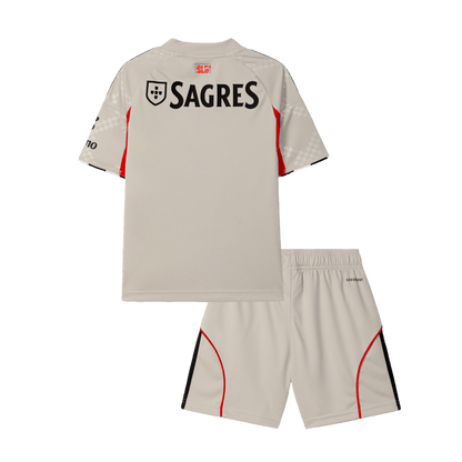 Dziecięcy Zestaw Wyjazdowa Benfica (Koszulka+Spodenki) 2025/26