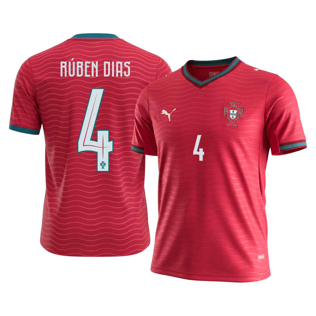 Męska koszulka Portugalii domowa RÚBEN DIAS #4 - Mundial 2026 [PREMIUM]