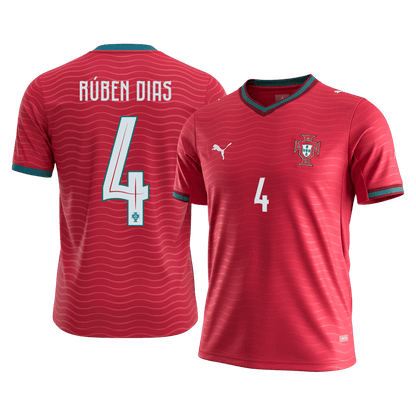 Męska koszulka Portugalii domowa RÚBEN DIAS #4 - Mundial 2026 [PREMIUM]